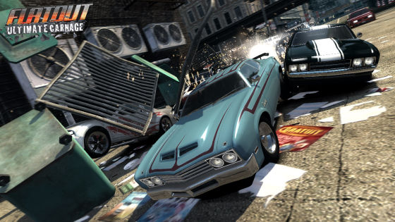 Hier wird um den ersten Platz gerangelt und nicht gefahren: Der Online-Modus von "Flatout Ultimate Carnage".