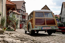 Mit dem DKW F 89 Universal auf der Fachwerkstraße