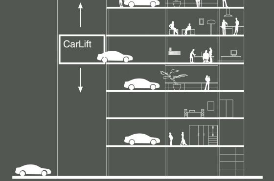 Carloft: Wohnkonzept mit Zimmer fürs Auto
