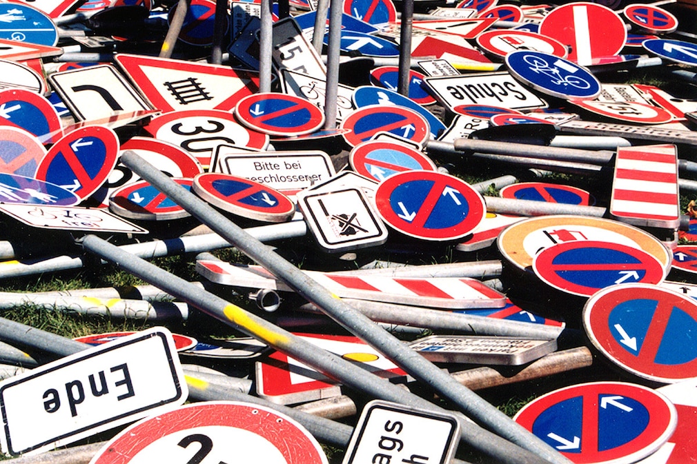 Abgeholzter Schilderwald