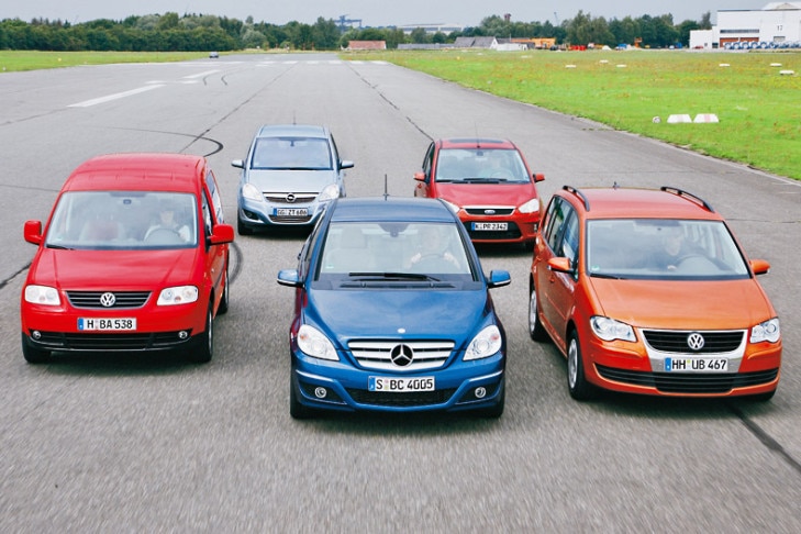 Ford C-Max 2.0 CNG/VW Caddy 2.0 EcoFuel/Opel Zafira 1.6 CNG/VW Touran 2.0 EcoFuel/Mercedes B 170 NGT