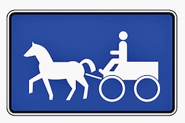 Verkehrsschild Straße für Gespannfuhrwerke
