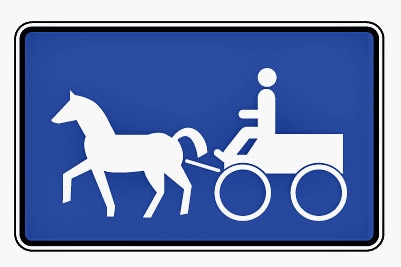 Verkehrsschild Straße für Gespannfuhrwerke