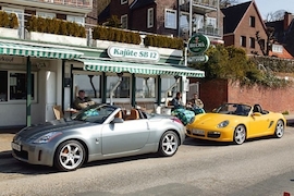 Nissan 350Z Roadster gegen Porsche Boxster S