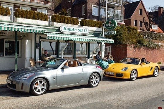 Nissan 350Z Roadster gegen Porsche Boxster S