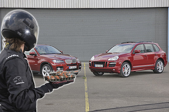 BMW X6 50i gegen Porsche Cayenne GTS