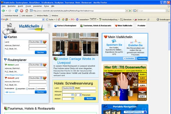 Screenshot ViaMichelin