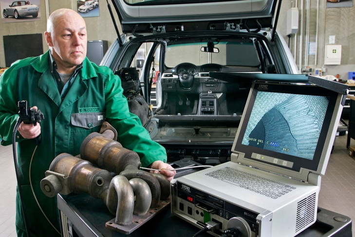 BMW 320i Touring Endoskop Abgaskrümmer Katalysator