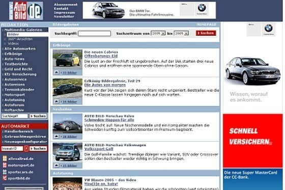 Breitbandinhalte auf autobild.de