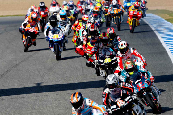 Motorrad WM 2008, Misano/Italien, 125er Start