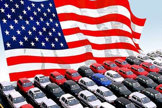 Autos Flagge USA