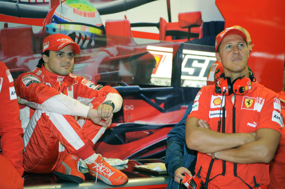 Formel 1, GP von Italien Monza 2008, Felipe Massa und Michael Schumacher, Ferrari