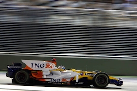 Formel 1, GP von Singapur 2008, Fernando Alonso, Renault
