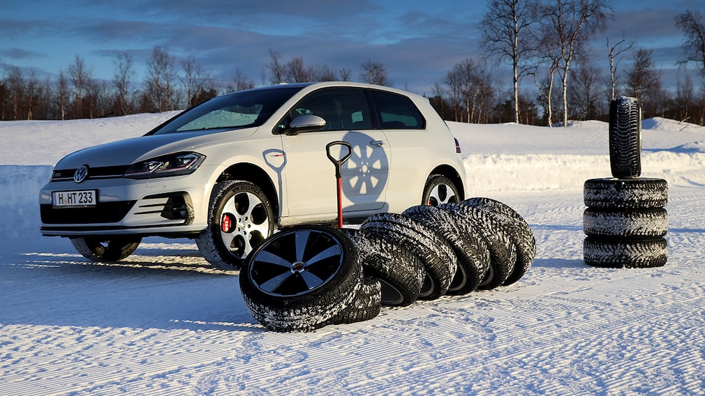 VW Golf GTI - Winterreifen 225/40 R 18 - Test bei Schnee