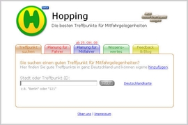 Mitfahrbörse "Hopping"