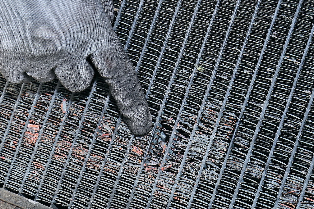 Oxidierte Lamellen und Wasserverlust