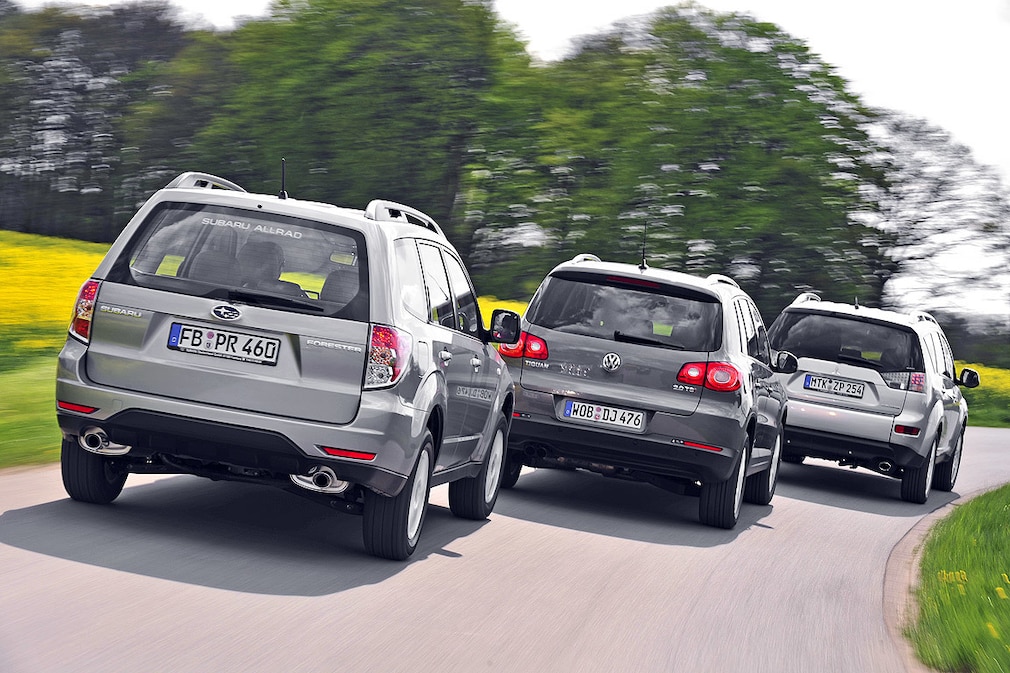 VW Tiguan Mitsubishi Outlander Subaru Forester