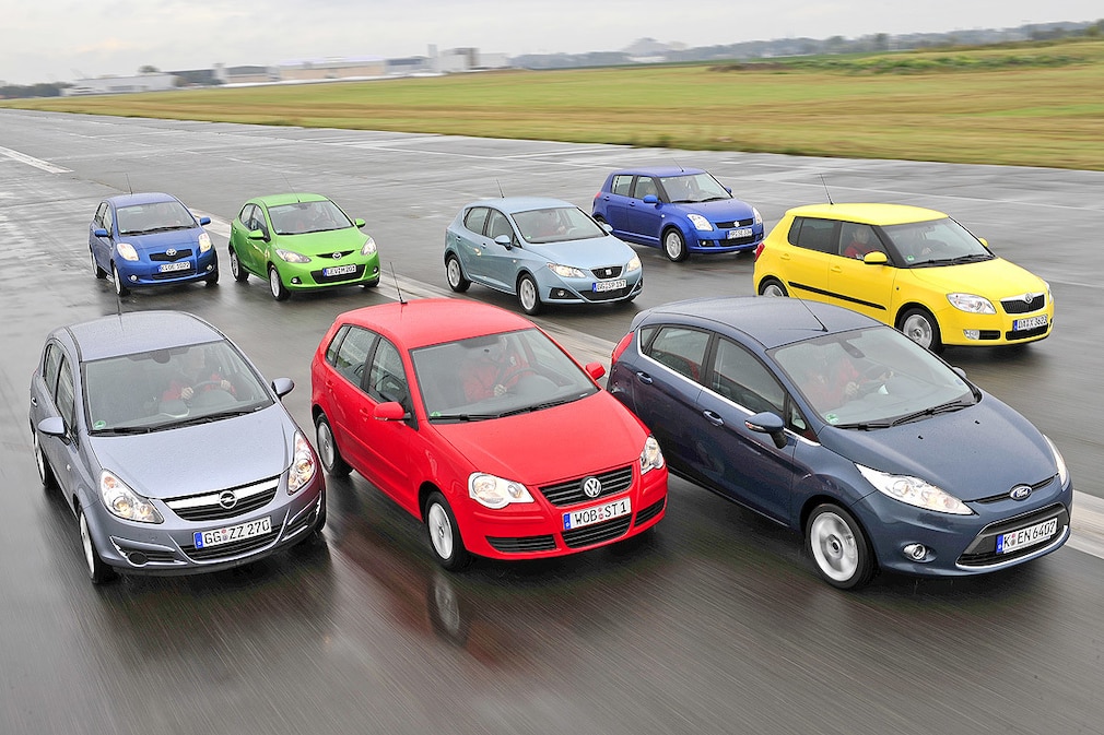 Ford Fiesta Mazda2 Opel Corsa Seat Ibiza Skoda Fabia Suzuki Swift Toyota Yaris VW Polo