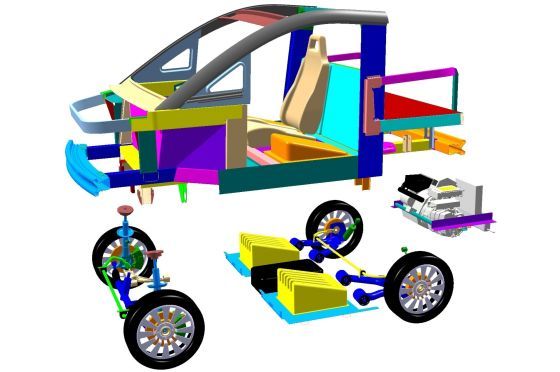 Siegte im Ford-Wettbewerb: Modul-Kleinstauto aus Aachen.