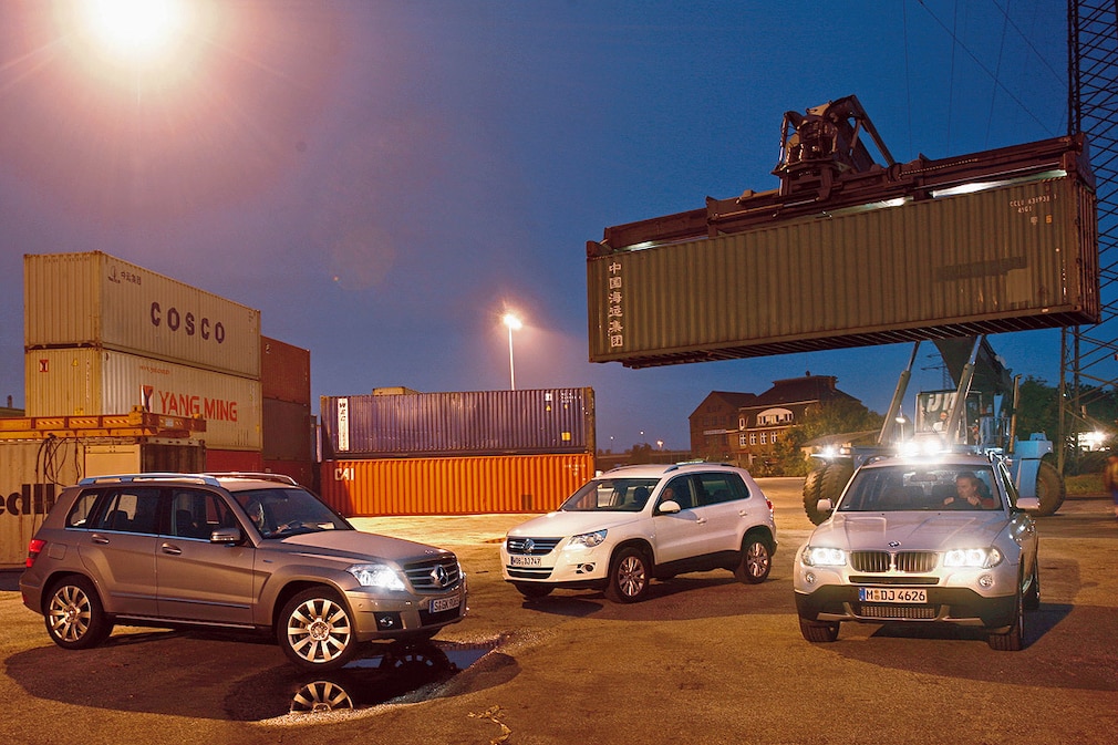 Mercedes GLK 220 CDI 4Matic Blue Efficiency VW Tiguan 2.0 TDI Sport & Style BMW X3 xDrive 20d