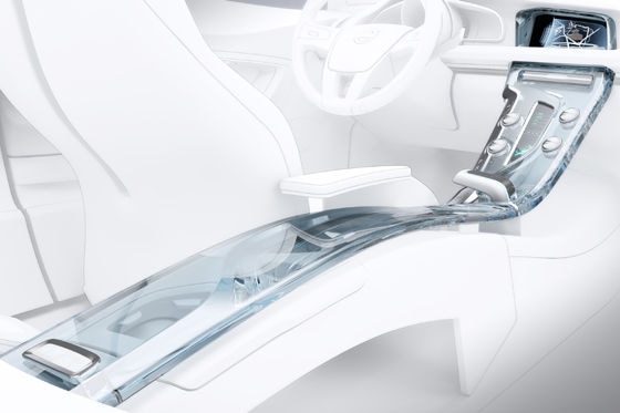 Volvo-Mittelkonsole aus Glas