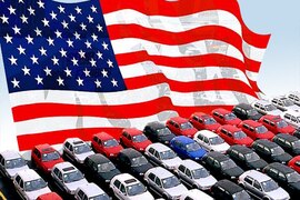 Autos Flagge USA amerikanische