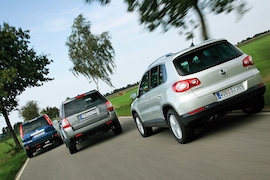 VW Tiguan 2.0 TSI Land Rover Freelander 3.2 i6 Nissan X-Trail 2.5