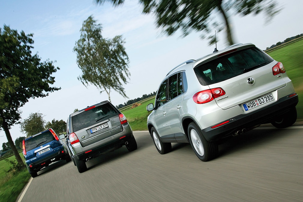 VW Tiguan 2.0 TSI Land Rover Freelander 3.2 i6 Nissan X-Trail 2.5