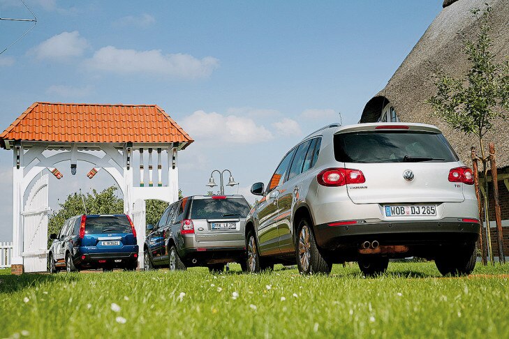 VW Tiguan 2.0 TSI Land Rover Freelander 3.2 i6 Nissan X-Trail 2.5