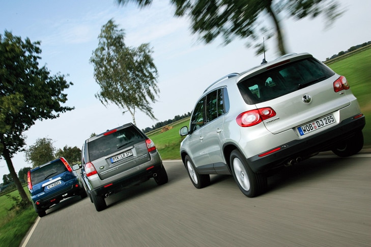 VW Tiguan 2.0 TSI Land Rover Freelander 3.2 i6 Nissan X-Trail 2.5
