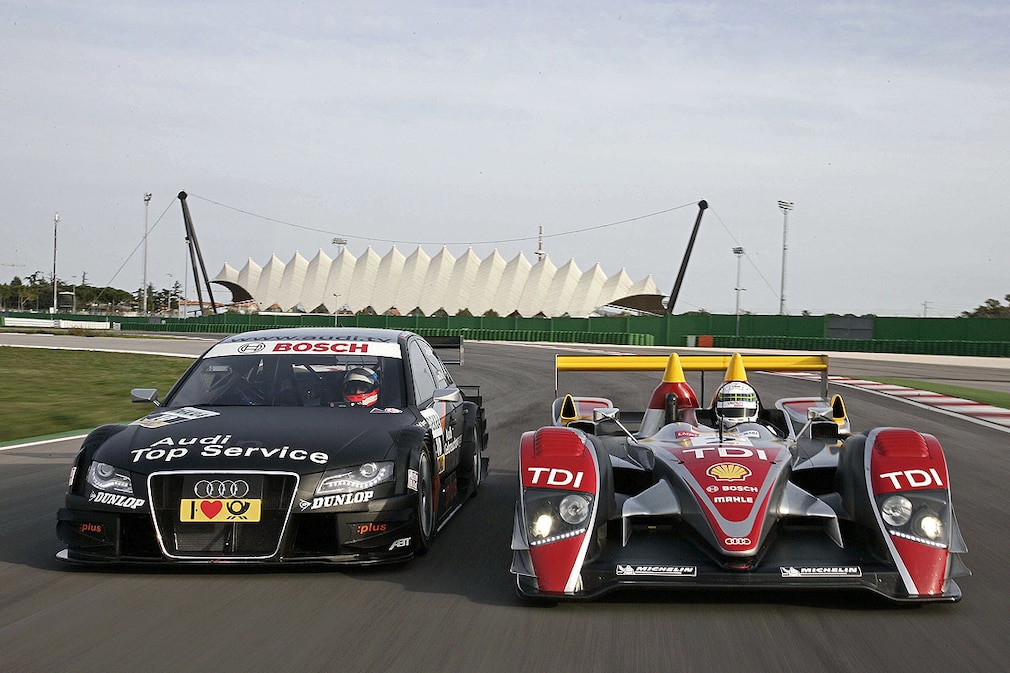Tracktest Audi A4 DTM Audi R10 TDI