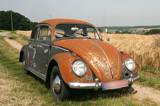 Rost frisst an jedem Auto, auch an diesem schönen, alten Käfer.