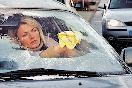 Auto fahren im Winter