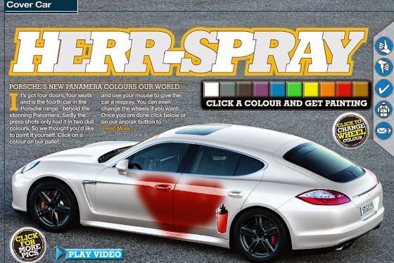 Porsche Panamera Spray-Aktion Internet