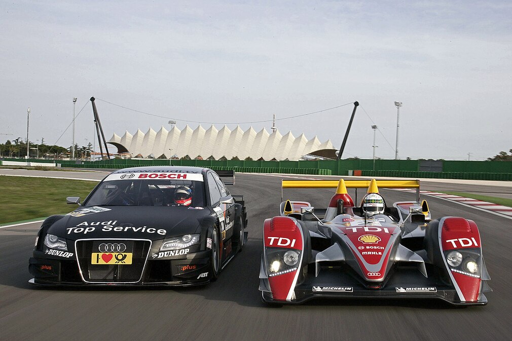 Tracktest Audi A4 DTM Audi R10 TDI