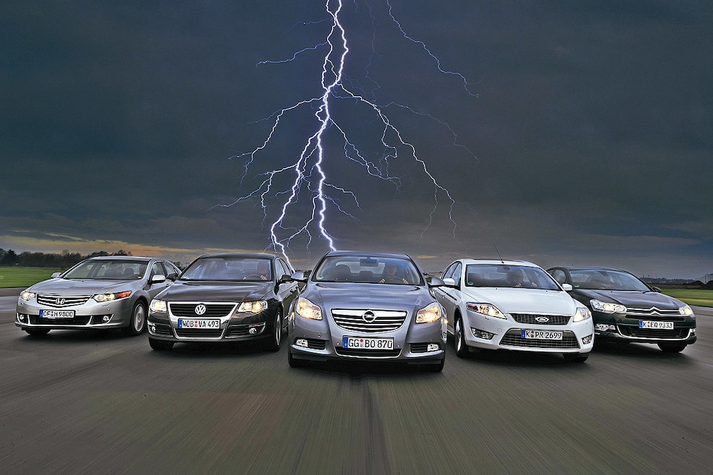 Opel Insignia 2.0 CDTI VW Passat 2.0 TDI Ford Mondeo 2.2 TDCi Citroen C5 HDi 170 Honda Accord 2.2i-DETC