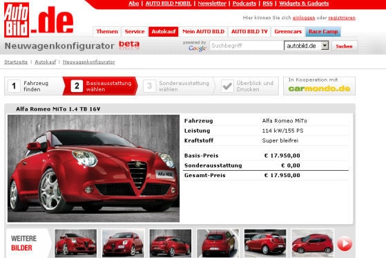 Neuwagenkonfigurator