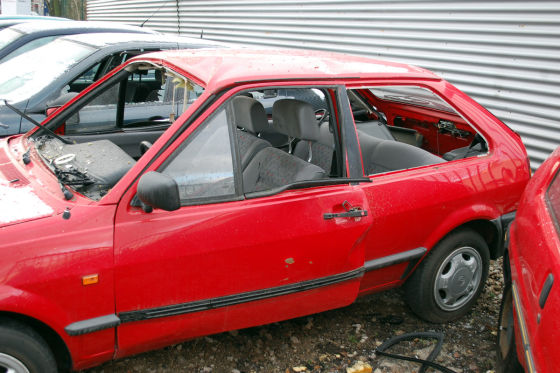 Gesprengter VW Polo