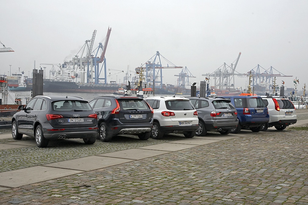 Audi Q5 2.0 TDI Quattro Volvo XC60 D5 Kinetic BMW X3 xDrive 20d Land Rover Freelander TD4 S Nissan X-Trail 2.0 dCi SE VW Tiguan 2.0 TDI Sport&Style