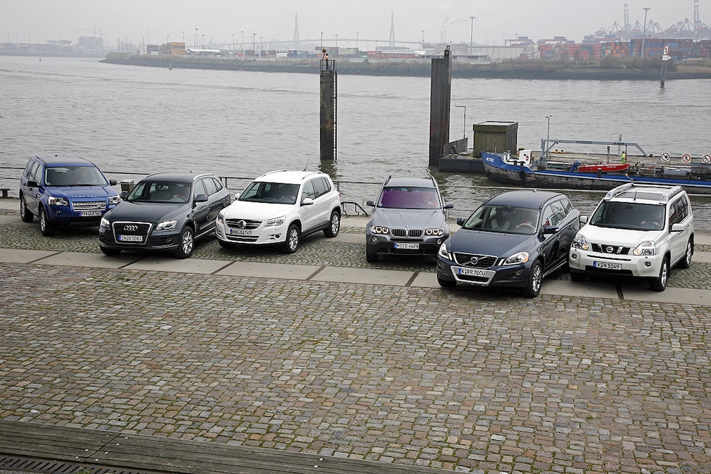 Audi Q5 2.0 TDI Quattro Volvo XC60 D5 Kinetic BMW X3 xDrive 20d Land Rover Freelander TD4 S Nissan X-Trail 2.0 dCi SE VW Tiguan 2.0 TDI Sport&Style