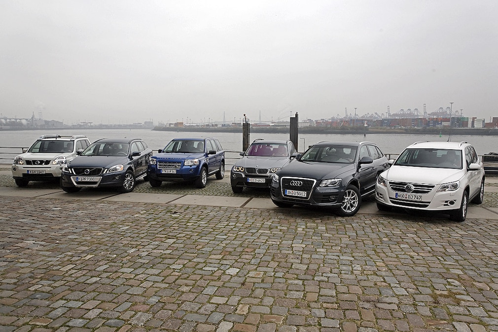 Audi Q5 2.0 TDI Quattro Volvo XC60 D5 Kinetic BMW X3 xDrive 20d Land Rover Freelander TD4 S Nissan X-Trail 2.0 dCi SE VW Tiguan 2.0 TDI Sport&Style