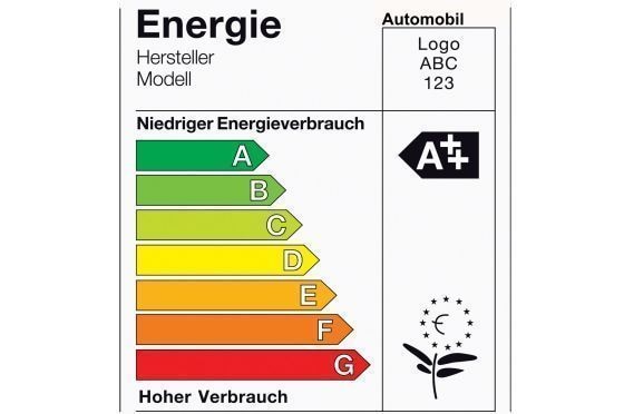So könnte ein Öko-Label für Autos aussehen.