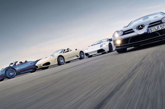 Vier exklusive Roadster