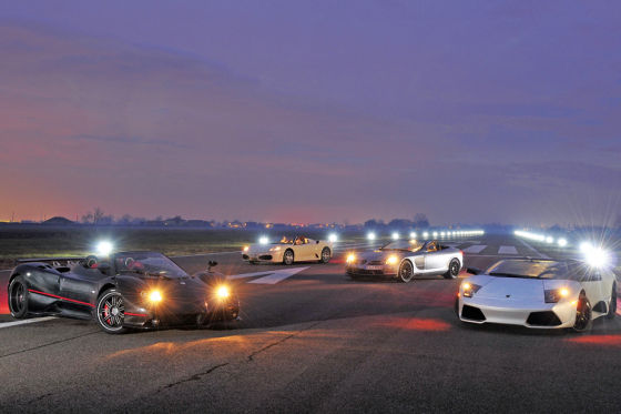 Vier exklusive Roadster