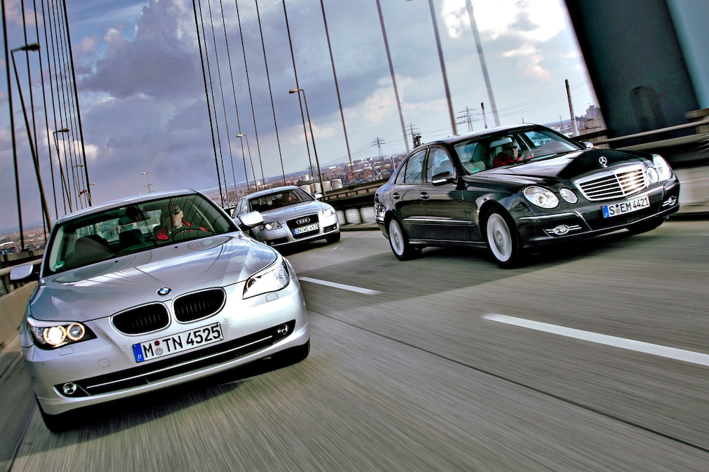 Audi A6, BMW 520i, Mercedes E200