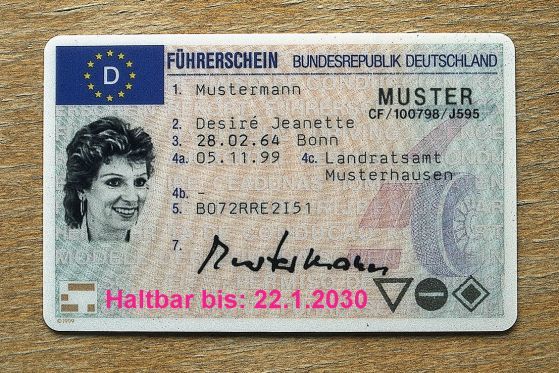 So könnte der Führerschein mit Verfallsdatum ab 2013 aussehen.