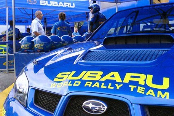 Beifahrer im Subaru Impreza WRC