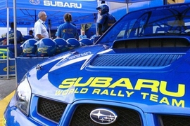 Beifahrer im Subaru Impreza WRC