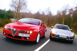 Test Alfa Brera gegen Mazda RX-8