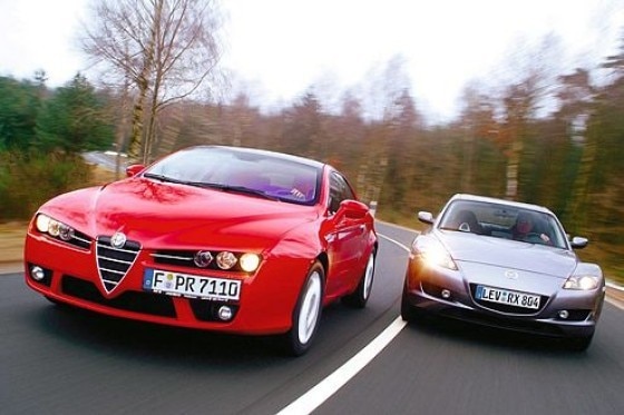 Test Alfa Brera gegen Mazda RX-8